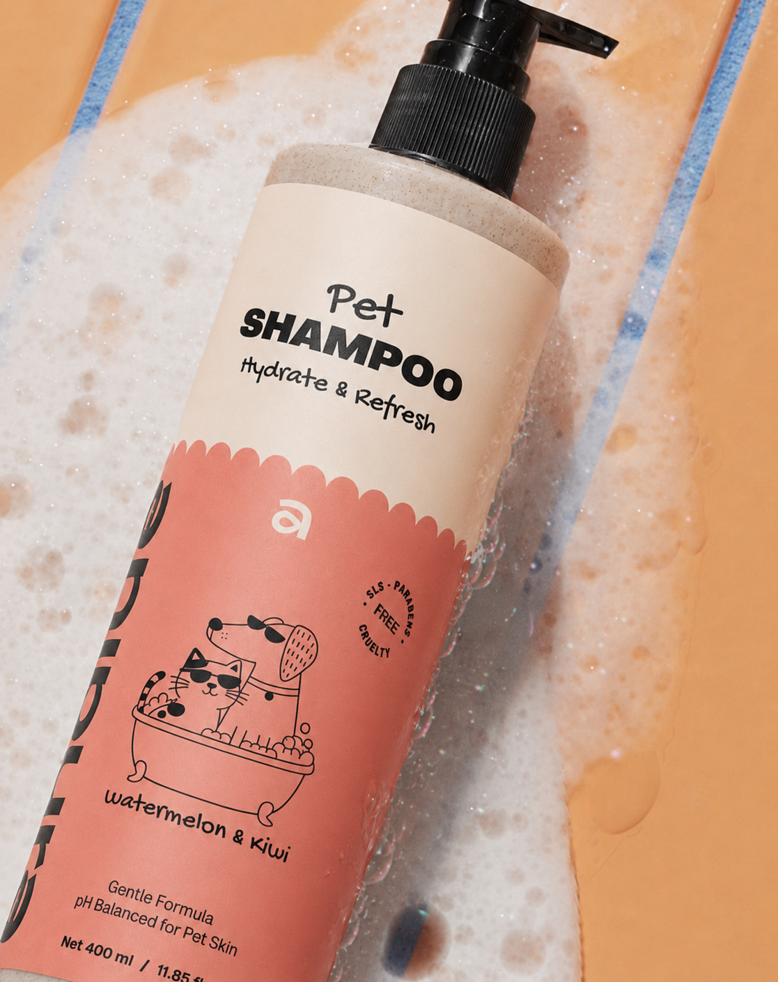 ANIPURA Pet Shampoo Watermelon & Kiwi in a bath setting