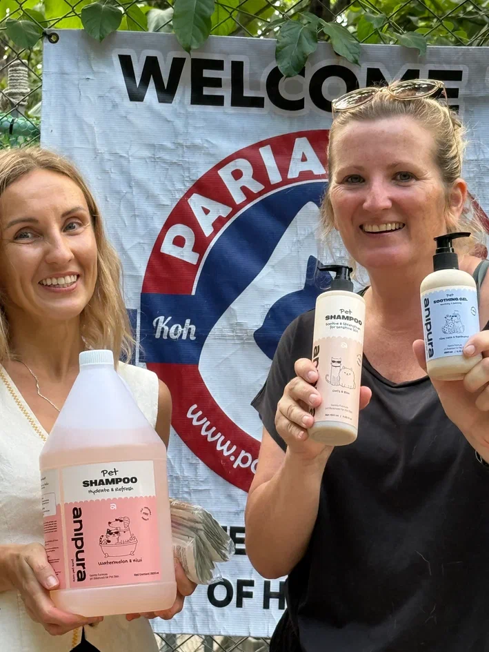 ANIPURA customers with pet-care products